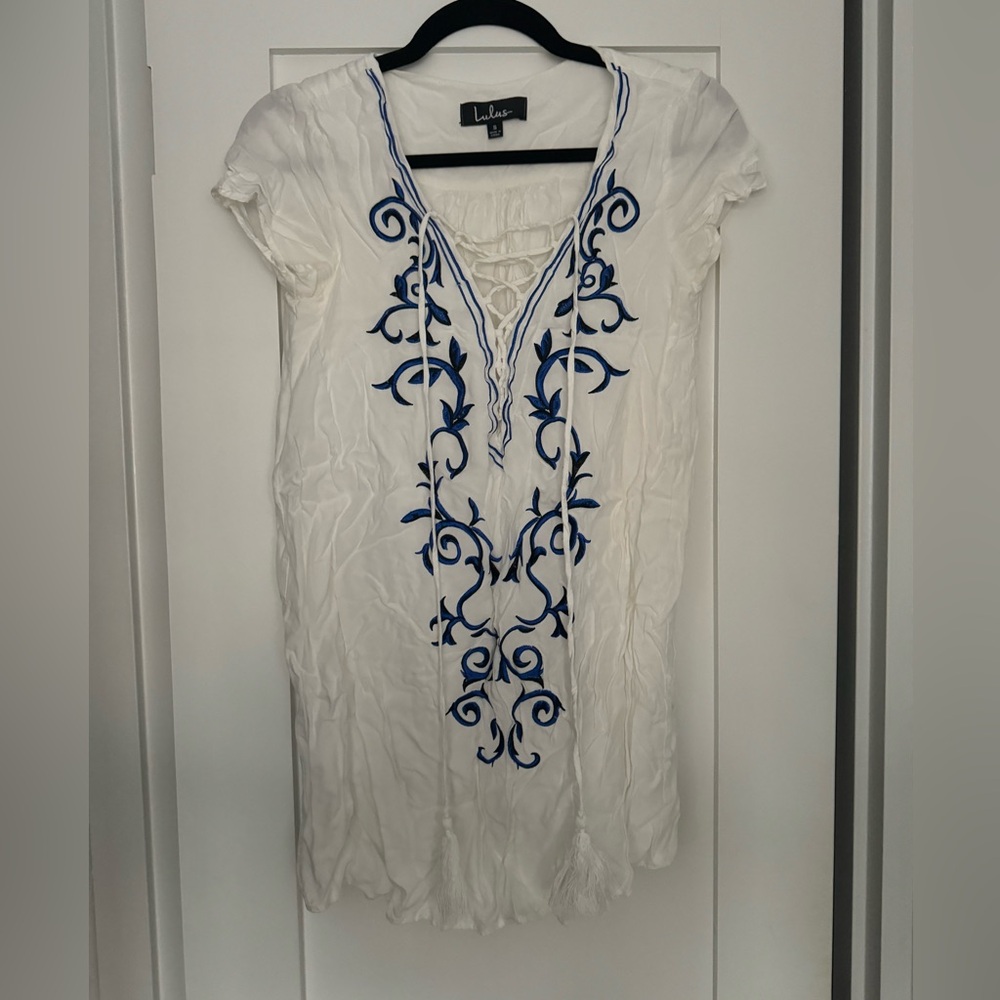 White Cover-Up with Tie Detailing